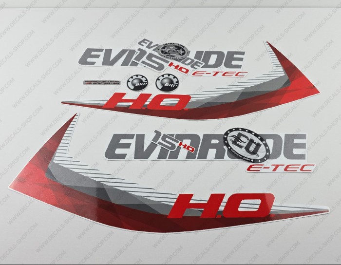Evinrude 15HP E-tec H.O. 2011-2014 White Cowl Outboard Decal Kit